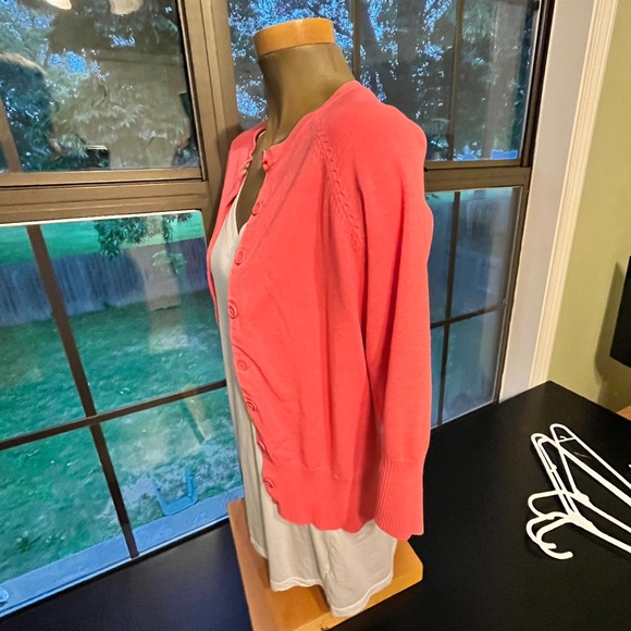 Gap Pink Cardigan with 3/4 Sleeves, Adult Size M - Picture 4 of 15